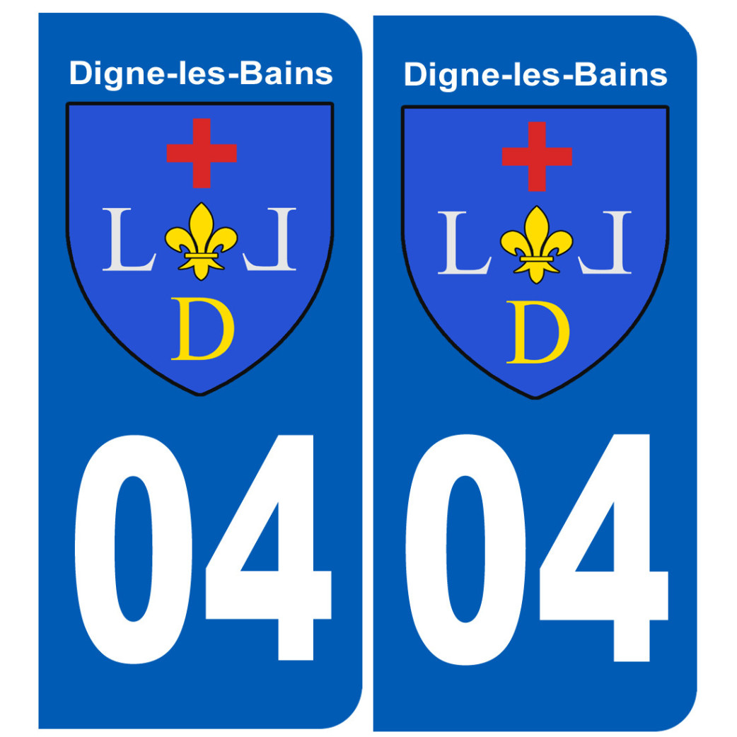 immatriculation Digne-les-Bains - Sticker/autocollant