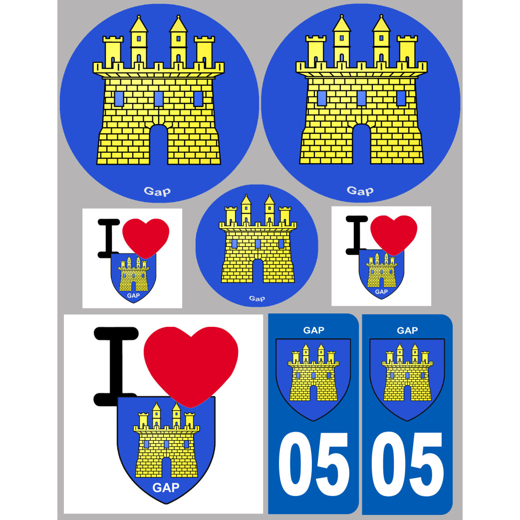 Gap (8 autocollants variés) - Sticker/autocollant