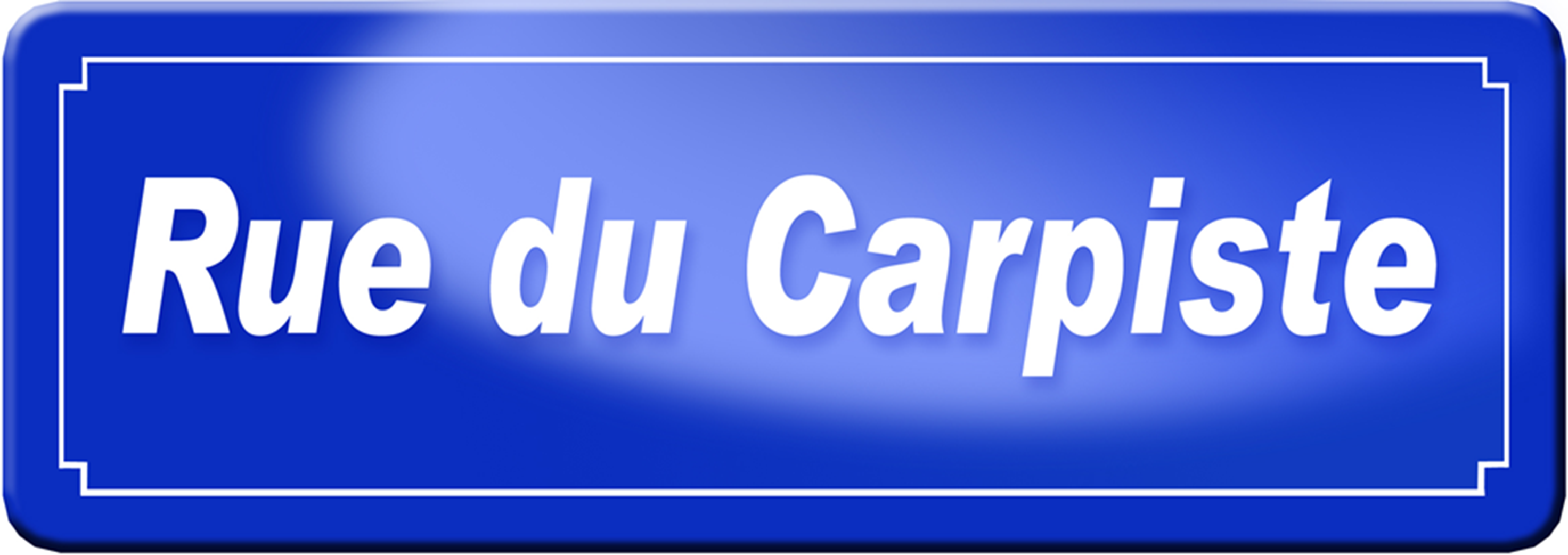 Rue du carpiste (29,5x10,5cm) - Sticker/autocollant