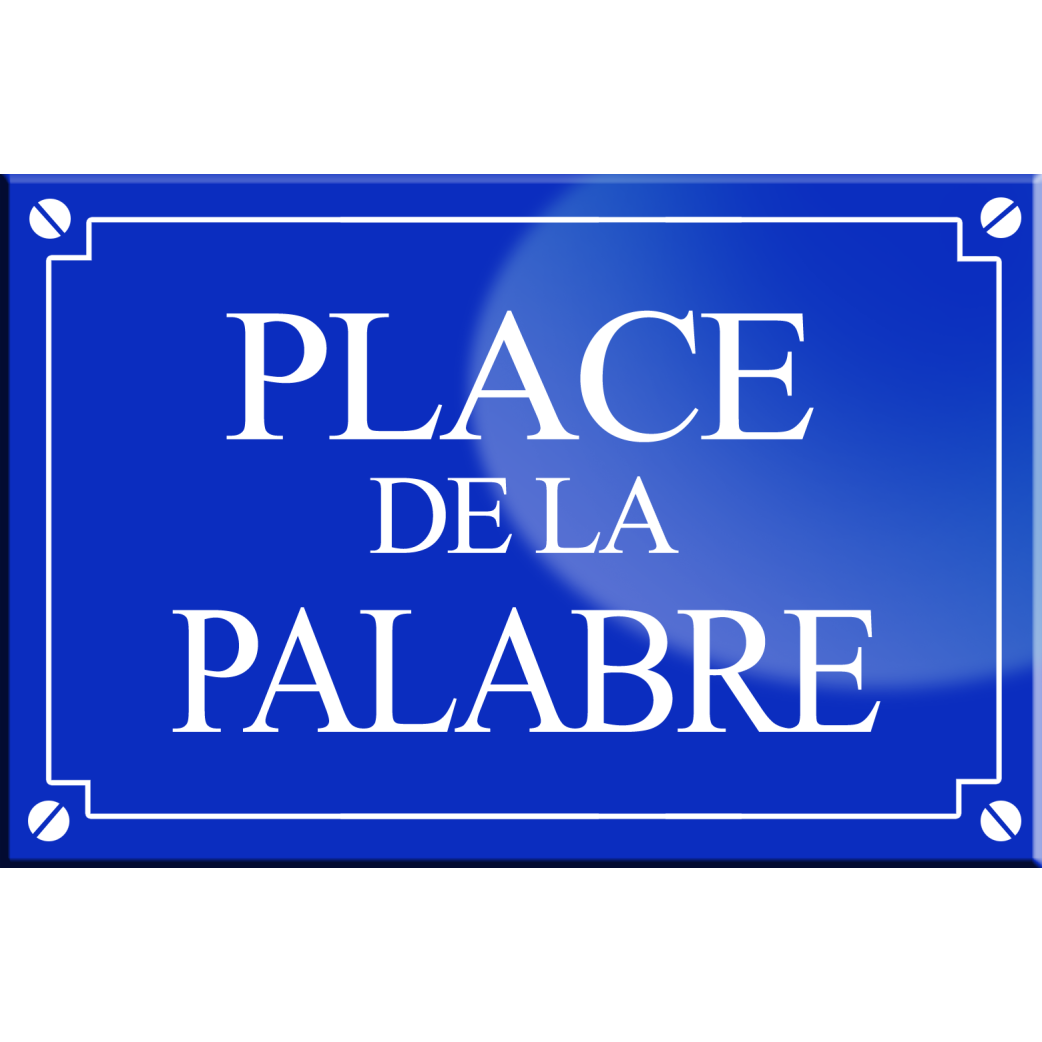Place de la palabre - 20x13,2 cm - Sticker/autocollant