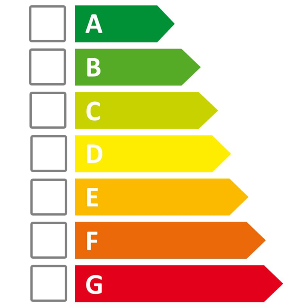 étiquette énergétique - 5x4.4cm - Sticker/autocollant