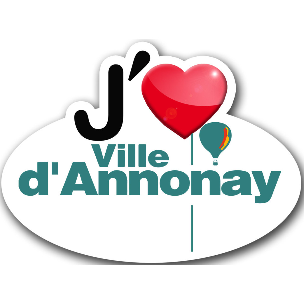 j'aime Annonay (15x11cm) - Sticker/autocollant