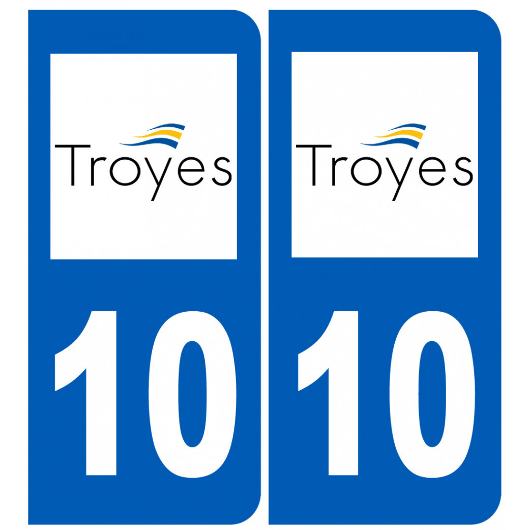 immatriculation Troyes 10 - Sticker/autocollant