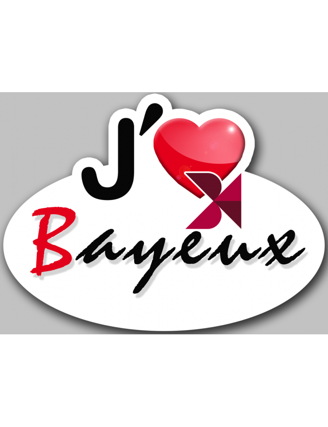 j'aime Bayeux (5x3.7cm) - Sticker/autocollant j'aime Bayeux (5x3.7cm) - Sticker/autocollant