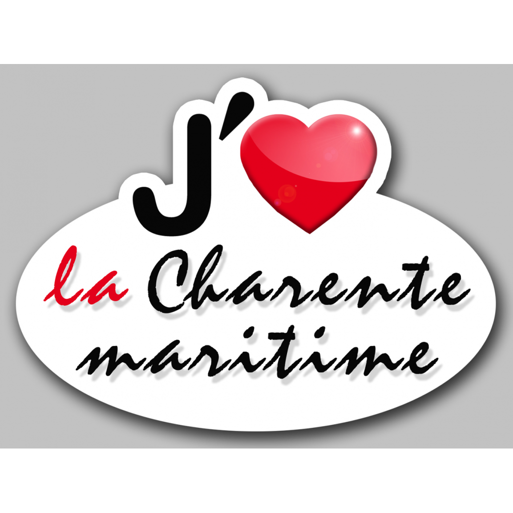 j'aime la Charente-maritime (15x11cm) - Sticker/autocollant