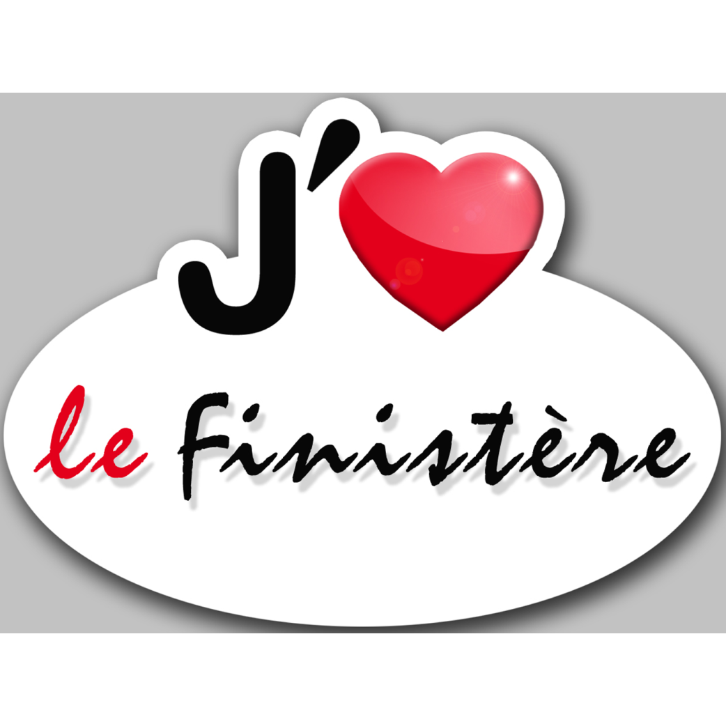 j'aime le Finistère (15x11cm) - Sticker/autocollant