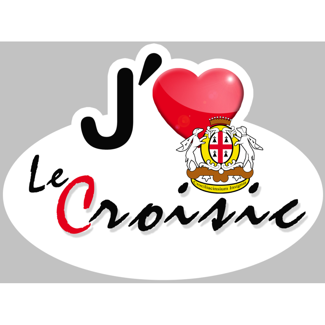 j'aime Le Croisic (5x3.7cm) - Sticker/autocollant