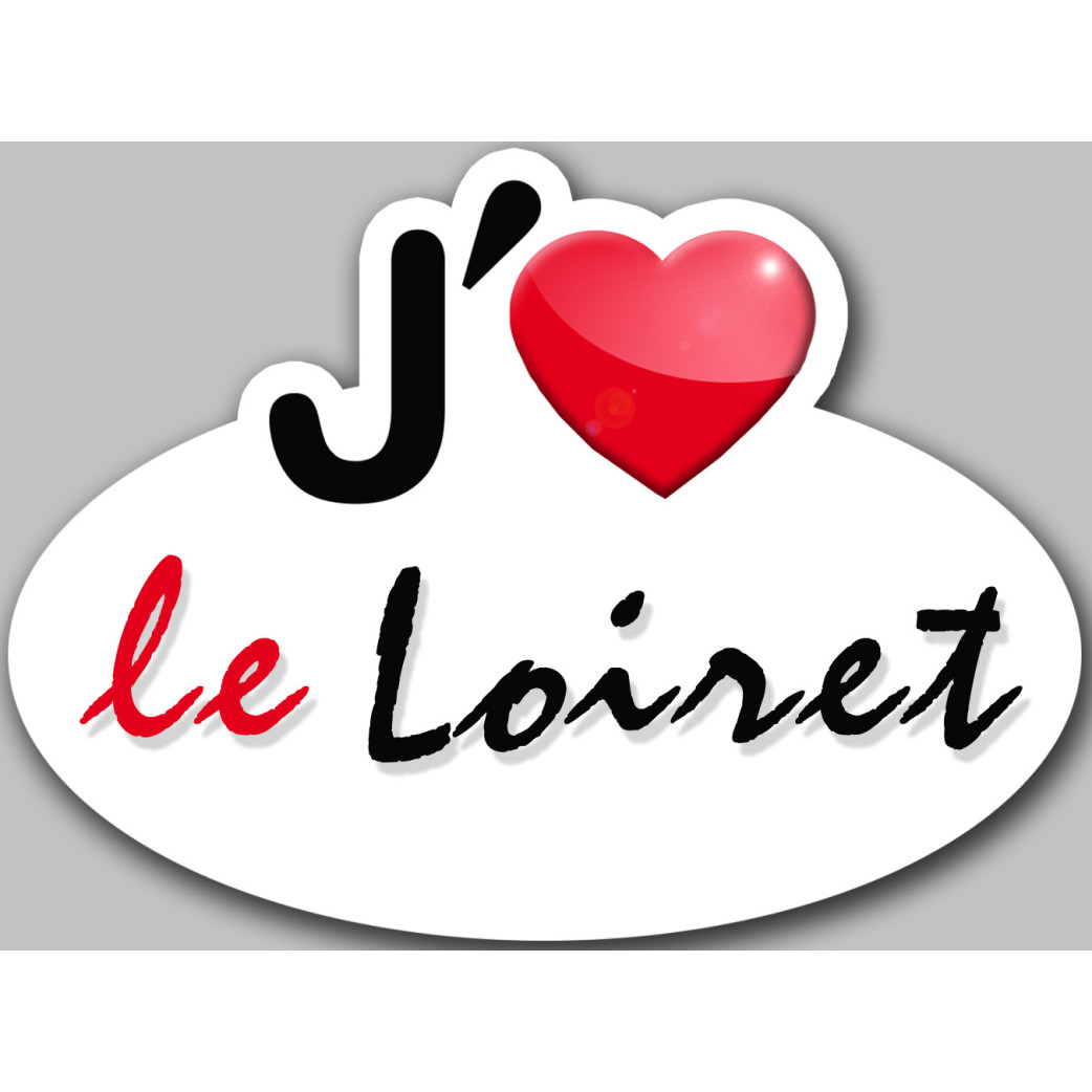 j'aime le Loiret (15x11cm) - Sticker/autocollant