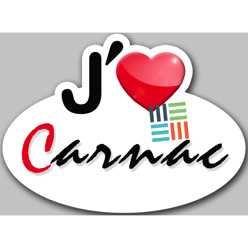 j'aime Carnac (5x3.7cm) - Sticker/autocollant