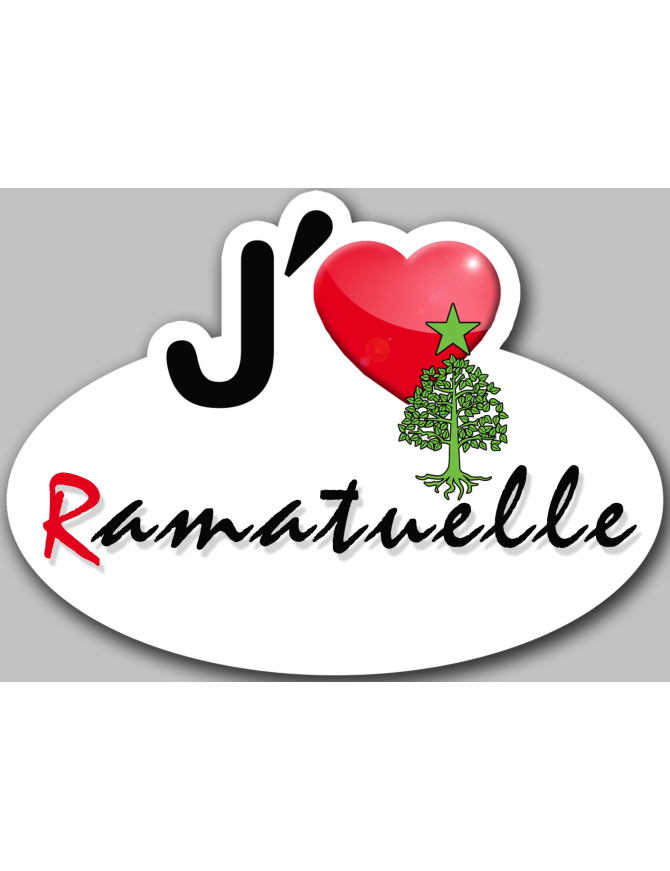 j'aime Ramatuelle (5x3.7cm) - Sticker/autocollant j'aime Ramatuelle (5x3.7cm) - Sticker/autocollant