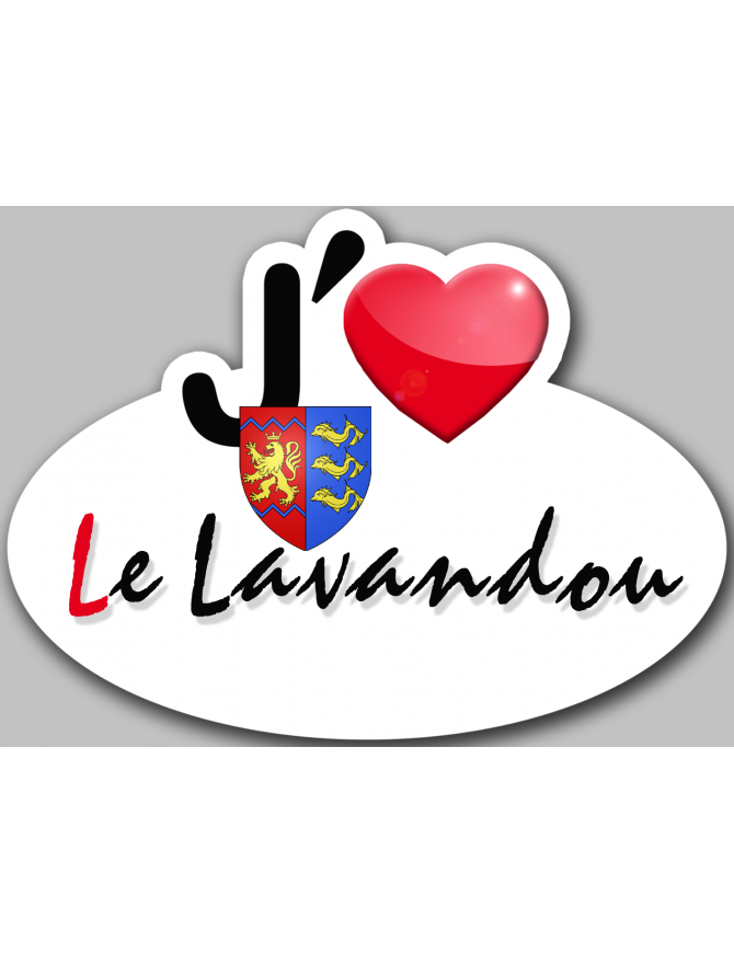j'aime Le Lavandou (5x3.7cm) - Sticker/autocollant j'aime Le Lavandou (5x3.7cm) - Sticker/autocollant