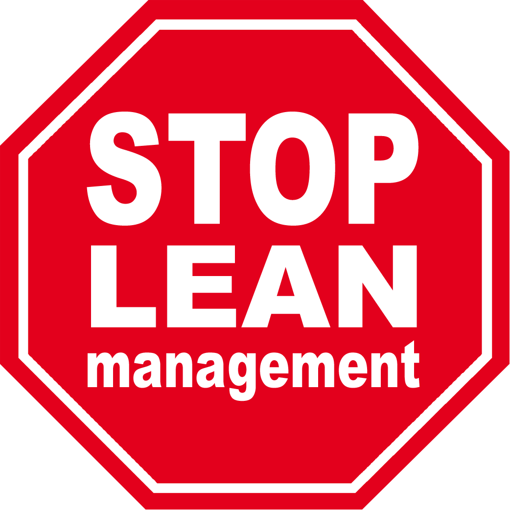 Lean management stop (10x10cm) Sticker/autocollant