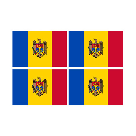 Autocollants : drapeau officiel Moldavie