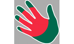 Autocollants : drapeau Bangladesh main
