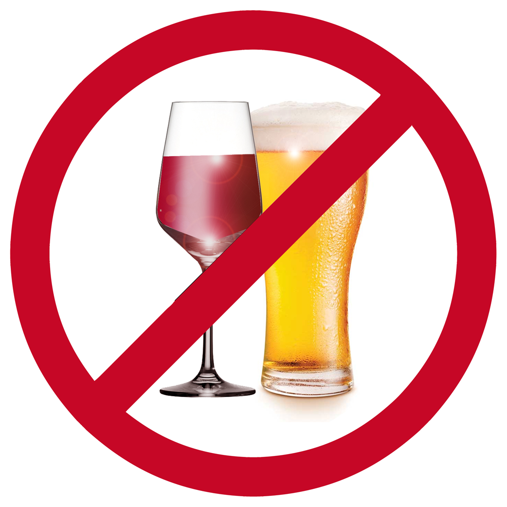 alcool interdit - 20cm - Sticker/autocollant