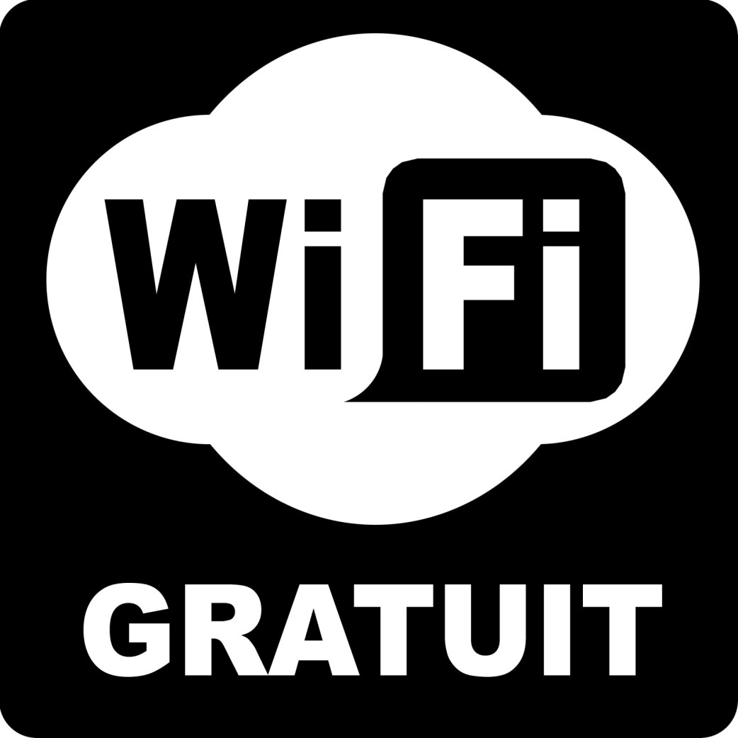 WIFI gratuit - 5cm - Sticker/autocollant