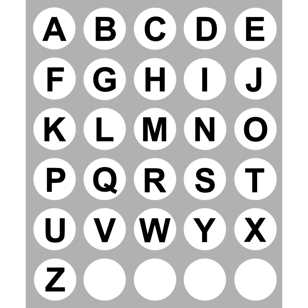 alphabet (26fois 2cm) - Sticker/autocollant
