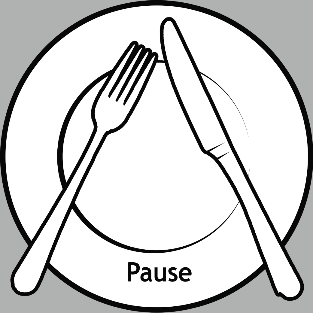 couverts pause (5cm) - Sticker/autocollant