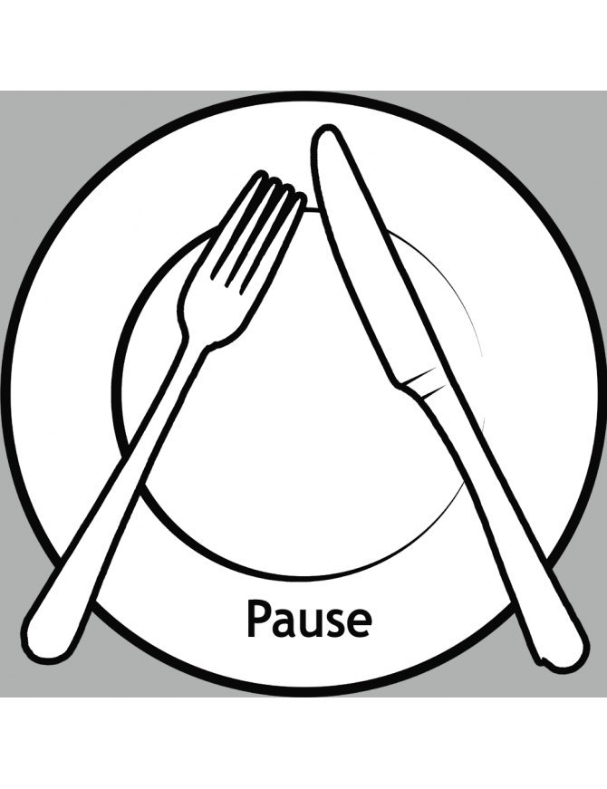 couverts pause (5cm) - Sticker/autocollant couverts pause (5cm) - Sticker/autocollant