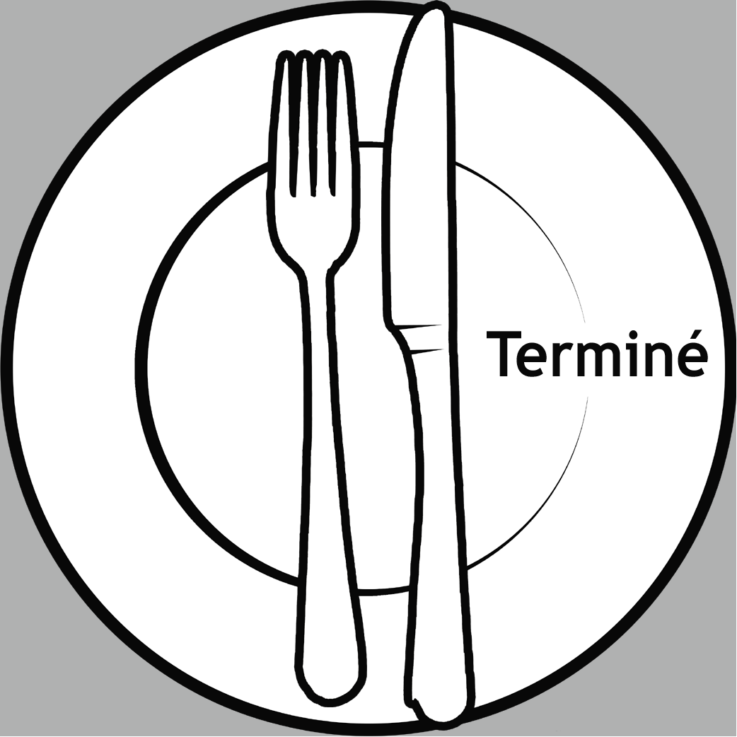 couverts terminé (5cm) - Sticker/autocollant