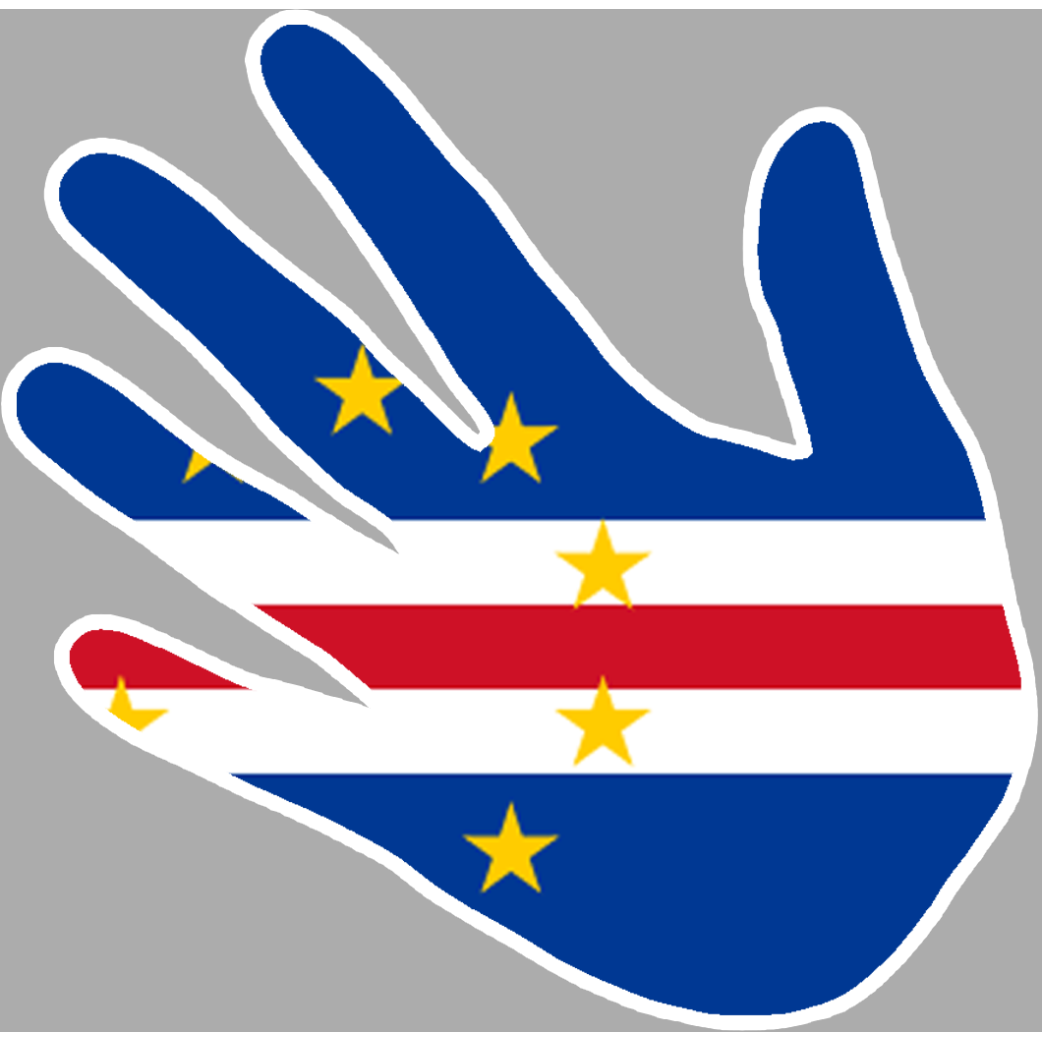 Cap vert main - 17x17cm - Sticker/autocollant