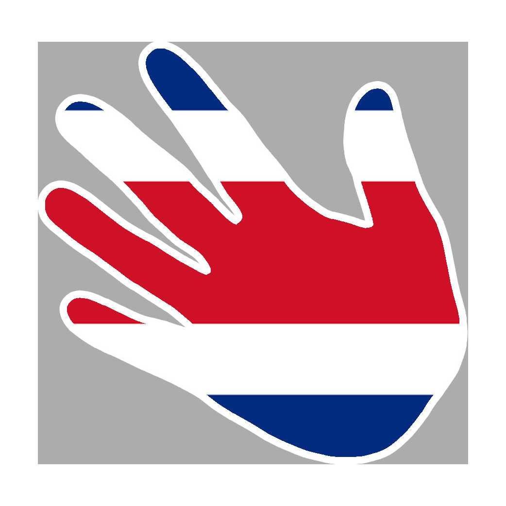 Costa Rica main - 17x17cm - Sticker/autocollant