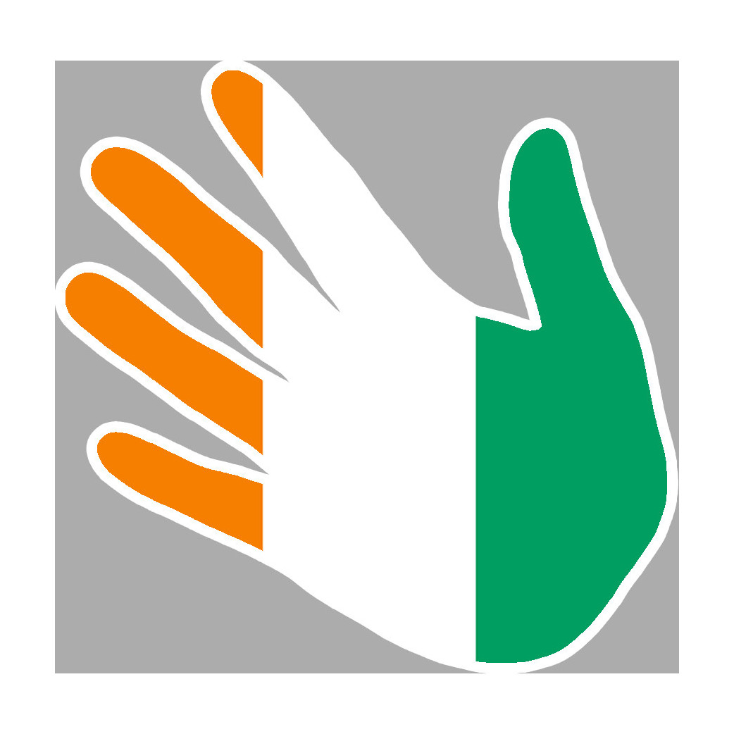 Côte d'Ivoire main - 5x5cm - Sticker/autocollant