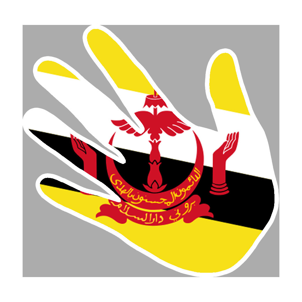 Brunei - 5x5cm - Sticker/autocollant