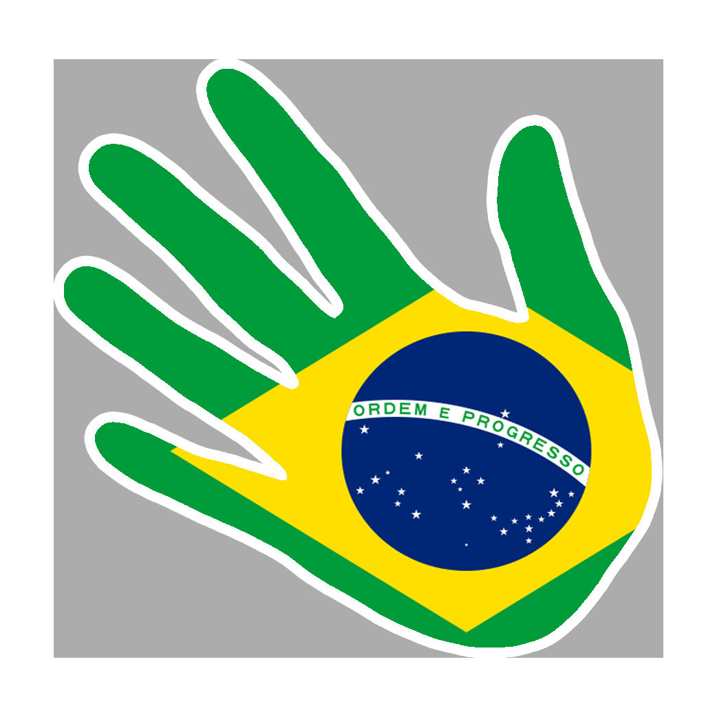 Brésil - 5x5cm - Sticker/autocollant