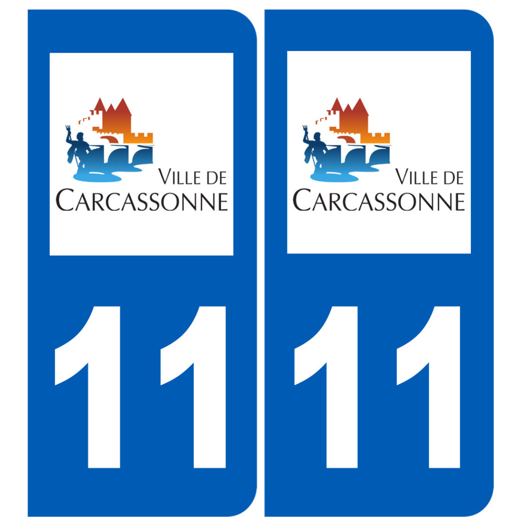 immatriculation Carcassonne 11 - Sticker/autocollant