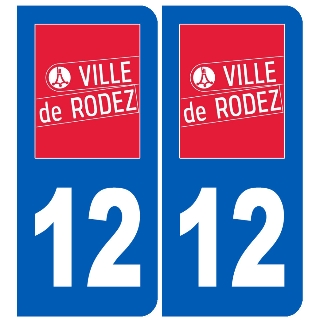 immatriculation Rodez 12 - Sticker/autocollant