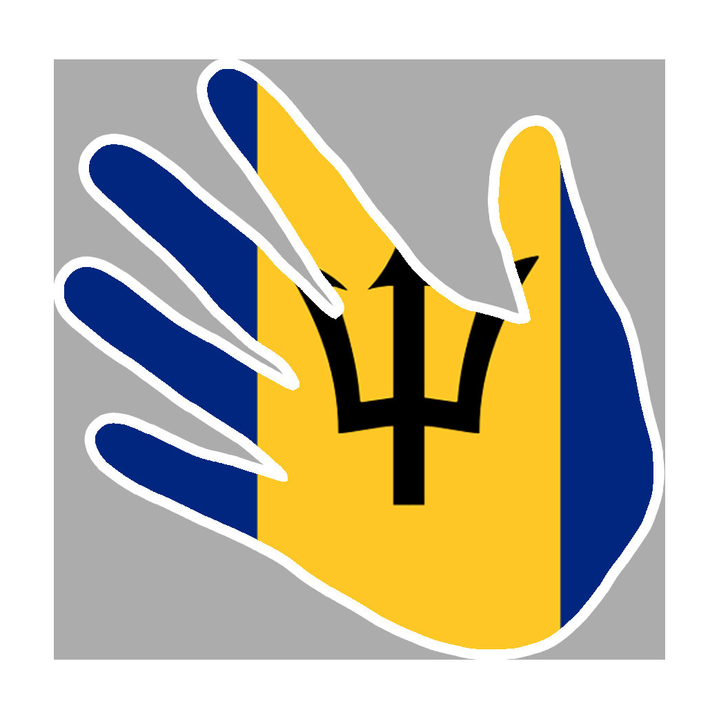 Barbados - 17x17cm - Sticker/autocollant