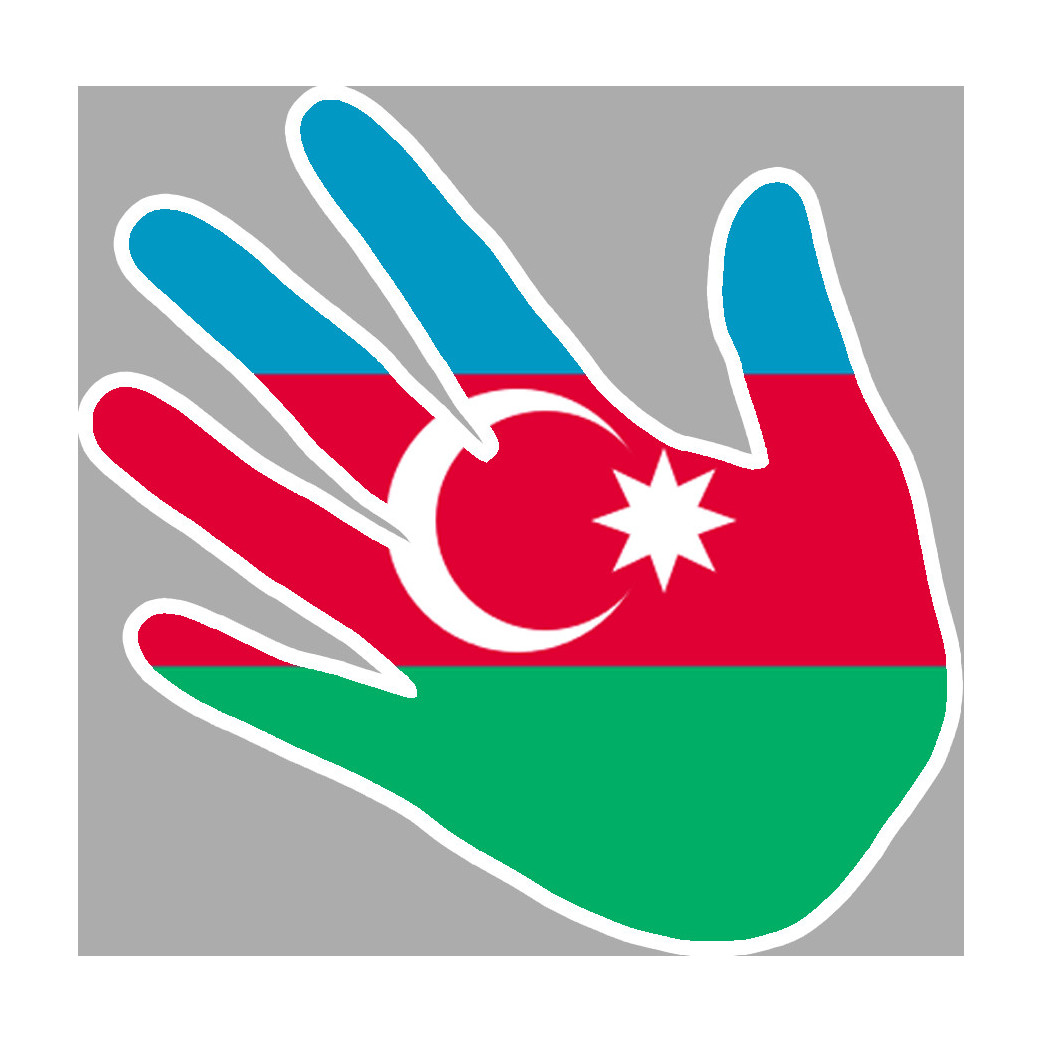 Azerbaijan - 5x5cm - Sticker/autocollant