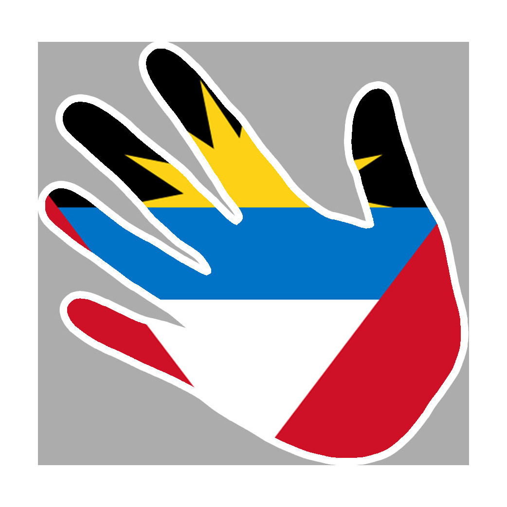 Antigua and Barbuda - 17x17cm - Sticker/autocollant