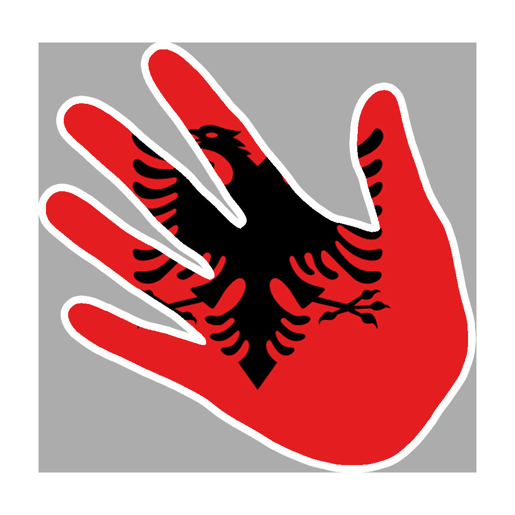 Albanie - 17x17cm - Sticker/autocollant