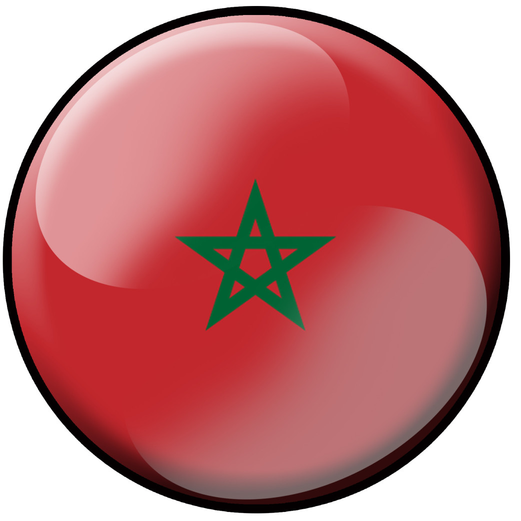 Maroc rond - 15x15cm - Sticker/autocollant