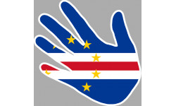 Autocollants : drapeau Cap vert main