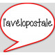 l\'avélopostale - 10x9cm - sticker/autocollant