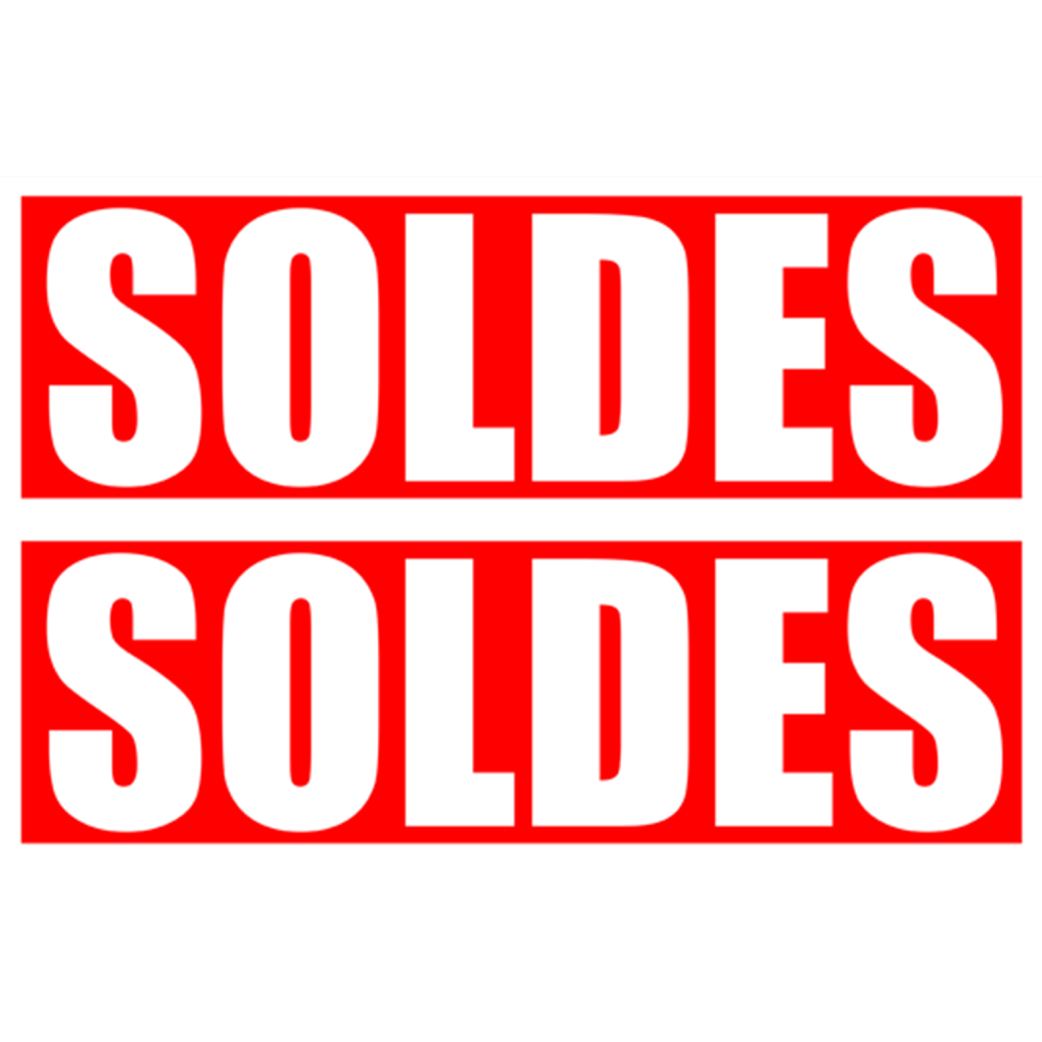 Soldes Impact Rouge (2 fois 29x9.5cm) - Sticker/autocollant