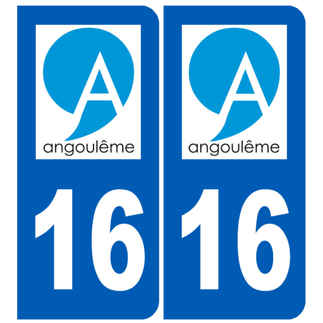 immatriculation Angoulême 16 - Sticker/autocollant
