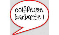 Autocollants : Coiffeuse barbante