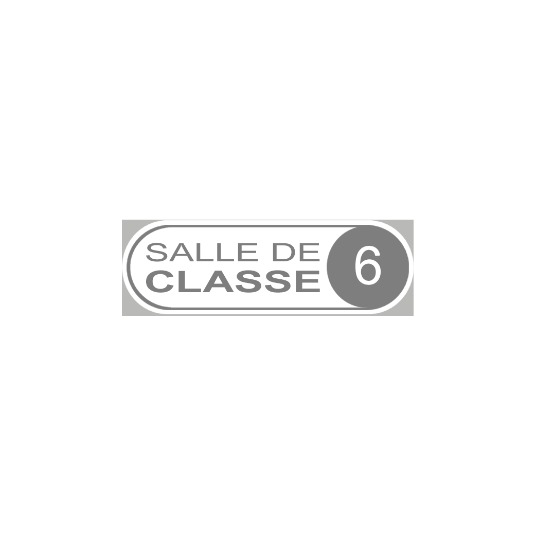 salle de classe 6 - 20x6.5cm - Sticker/autocollant