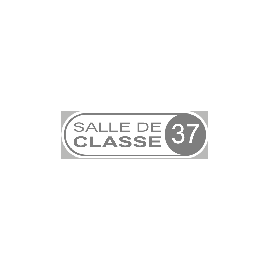 salle de classe 37 - 20x6.5cm - Sticker/autocollant