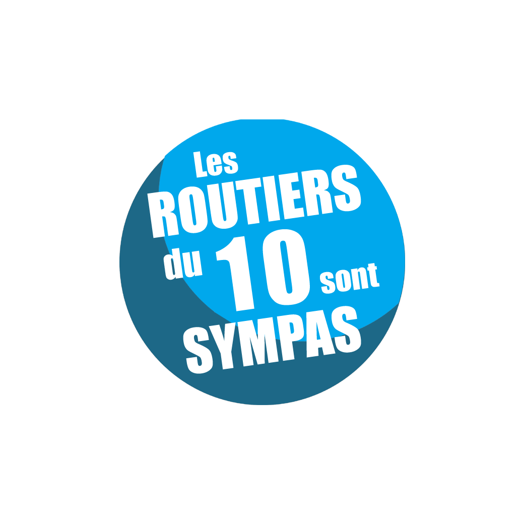 les routiers 10 de l'Aube sont sympas - 10cm - sticker/autocollant