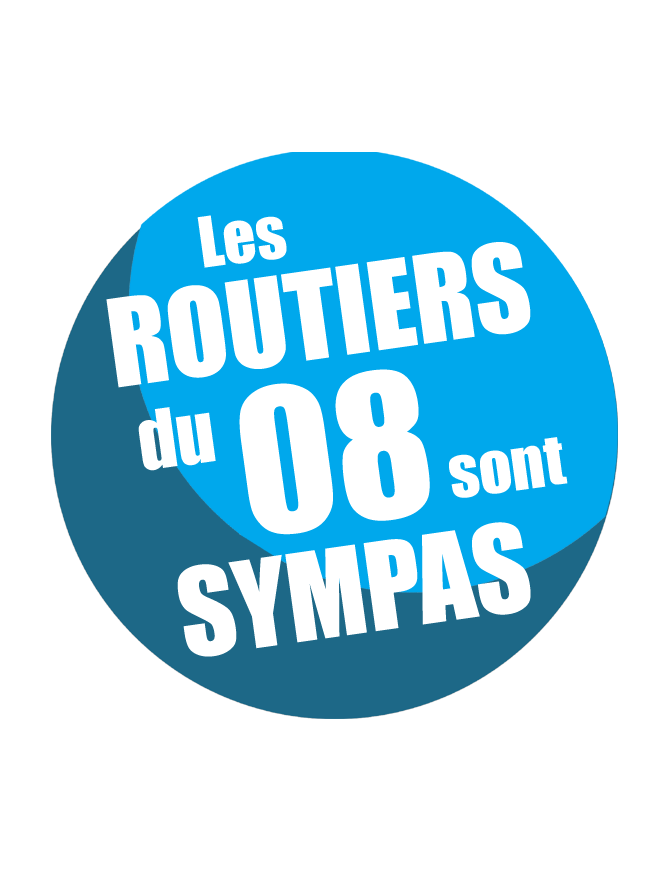 les routiers 08 des Ardennes sont sympas - 15cm - sticker/autocollant les routiers 08 des Ardennes sont sympas - 15cm - sticker/autocollant