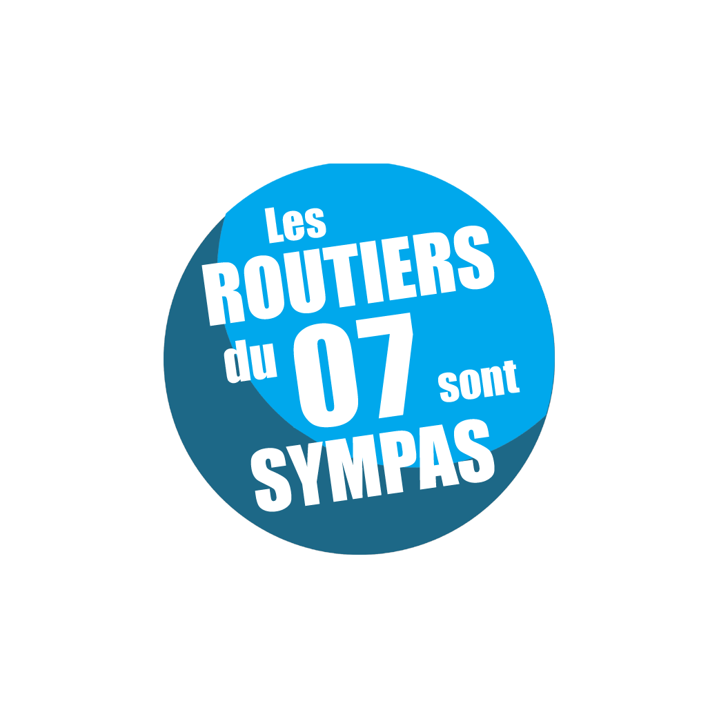 les routiers 07 de l'Ardèche sont sympas - 10cm - sticker/autocollant