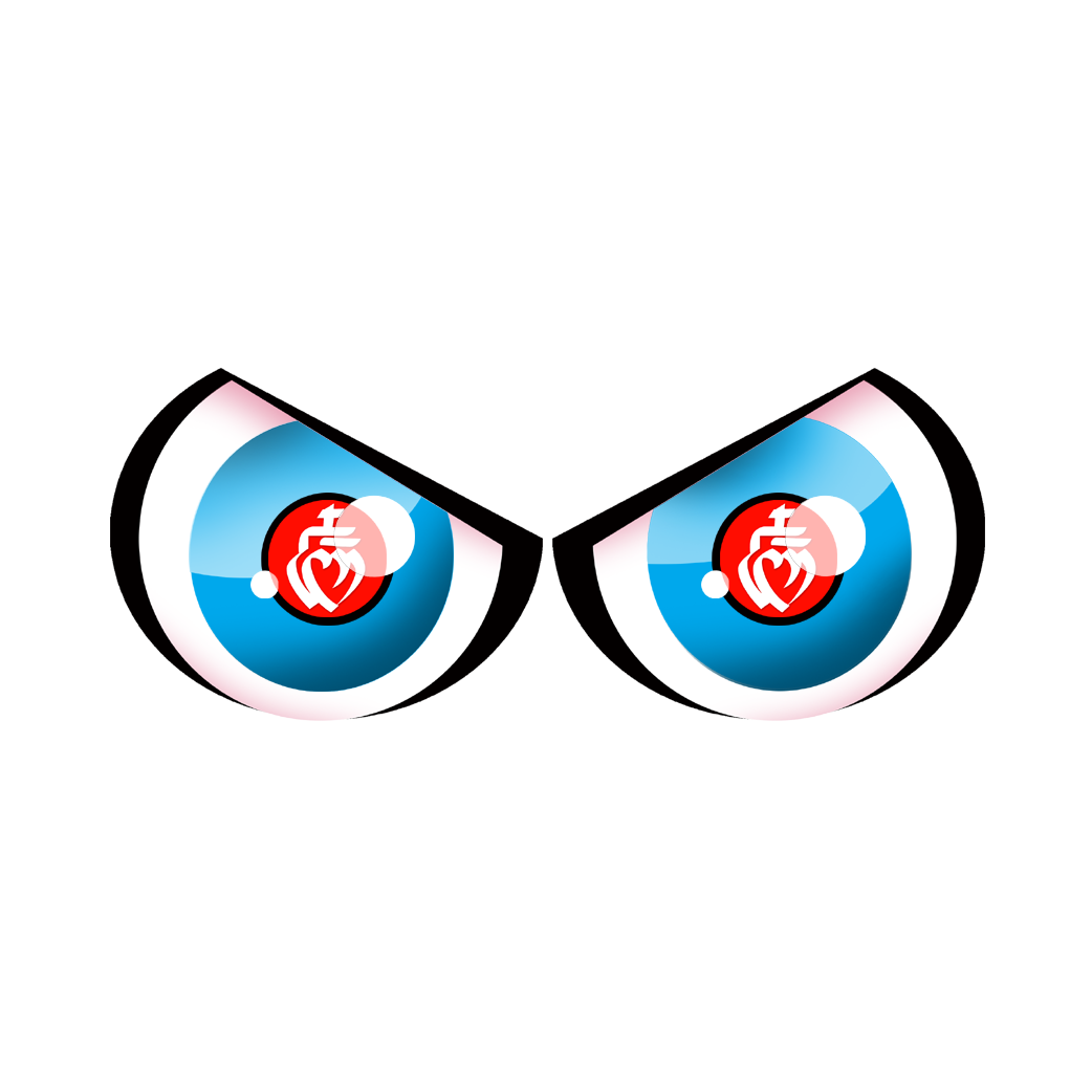 Paire d'yeux Vendéen - 14x6cm - Sticker/autocollant