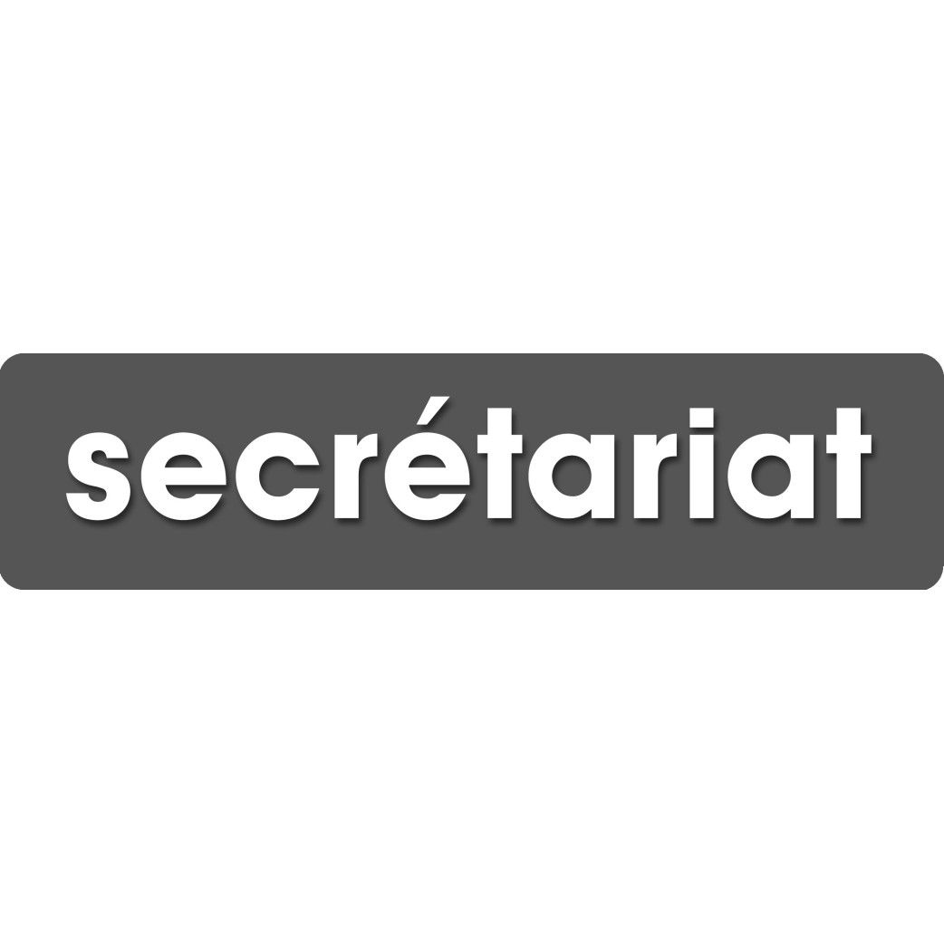 accueil secrétariat gris - 28x7cm - Sticker/autocollant