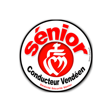 conducteur sénior Vendéen - 15cm - Sticker/autocollant conducteur sénior Vendéen - 15cm - Sticker/autocollant