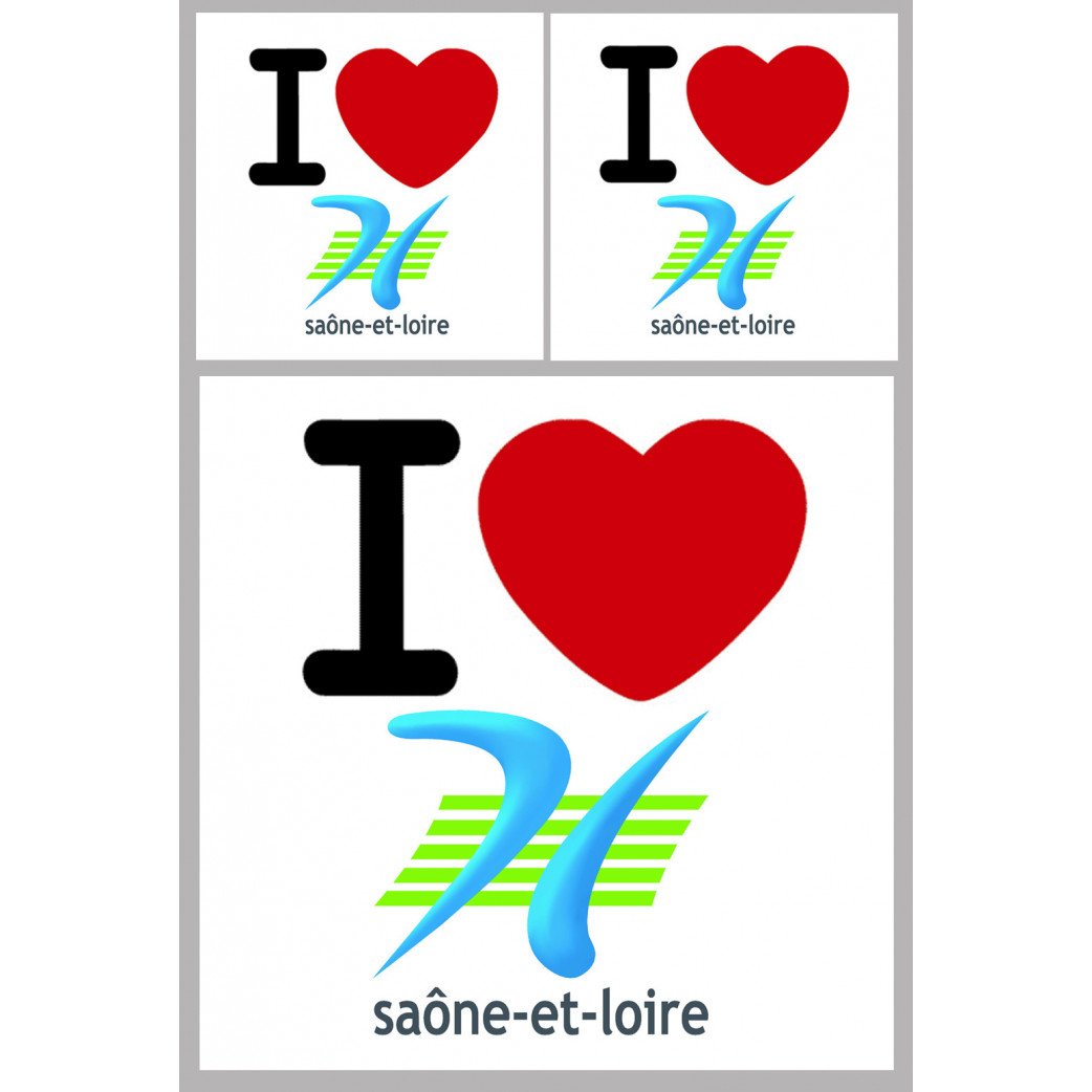 département de la Saône et Loire - 1fois 10cm - 2fois 5cm - Sticker/autocollant
